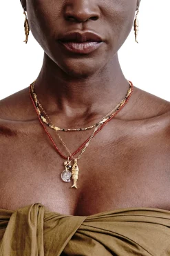 Chan Luu Koi Necklace in Garnet