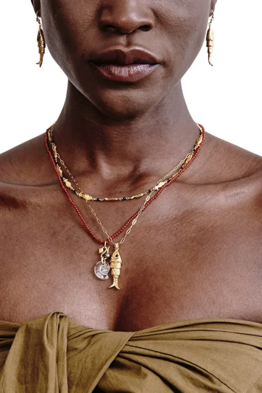 Chan Luu Koi Necklace in Garnet