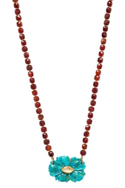 Chan Luu Magnolia Necklace in Turquoise Mix