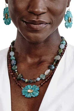 Chan Luu Magnolia Necklace in Turquoise Mix