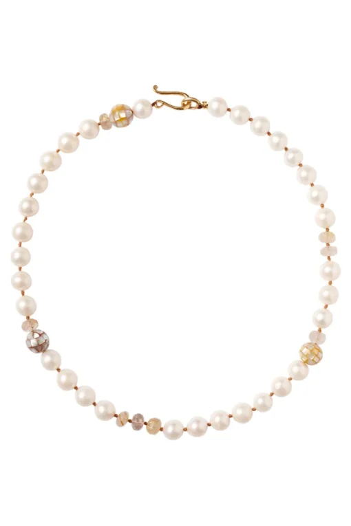 Chan Luu Necklace in White Pearl Mix