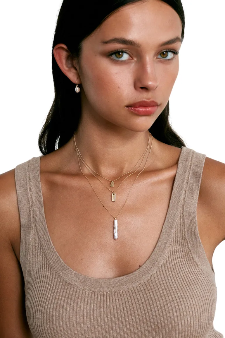 Chan Luu Petite Domino Necklace in Yellow Gold