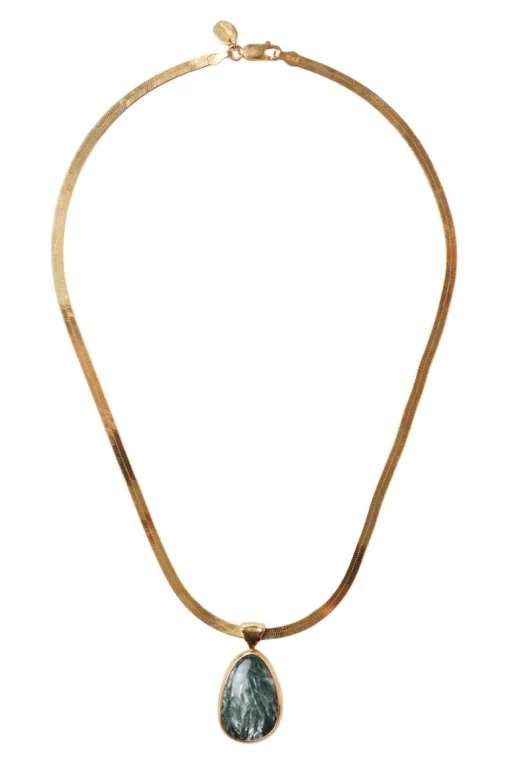 Chan Luu Totem Herringbone Necklace in Yellow Gold