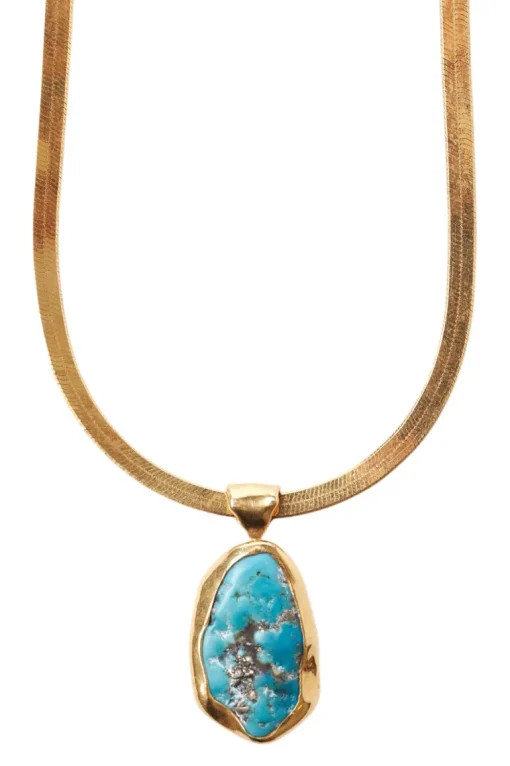 Chan Luu Totem Herringbone Necklace in Yellow Gold