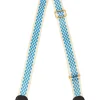 Clare V. Adjustable Strap in Cobalt & Cream Webbing