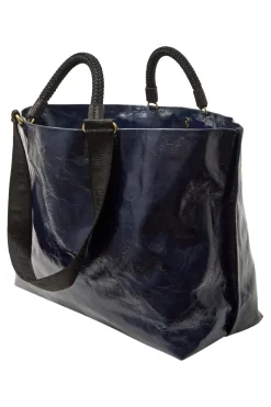 Clare V. Grande Bateau Tote in Twilight Crinkle Patent