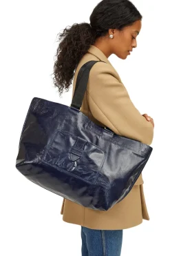 Clare V. Grande Bateau Tote in Twilight Crinkle Patent