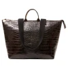 Clare V. Le Zip Sac in Kalamata Croco