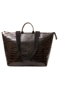 Clare V. Le Zip Sac in Kalamata Croco