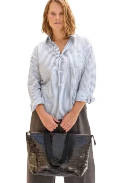 Clare V. Le Zip Sac in Kalamata Croco