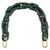 Clare V. Shortie Strap in Malachite Resin