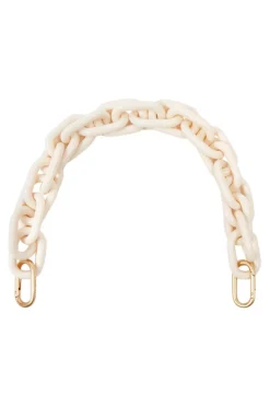 Clare V. Shortie Strap in Cream Resin