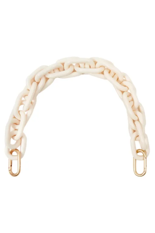 Clare V. Shortie Strap in Cream Resin