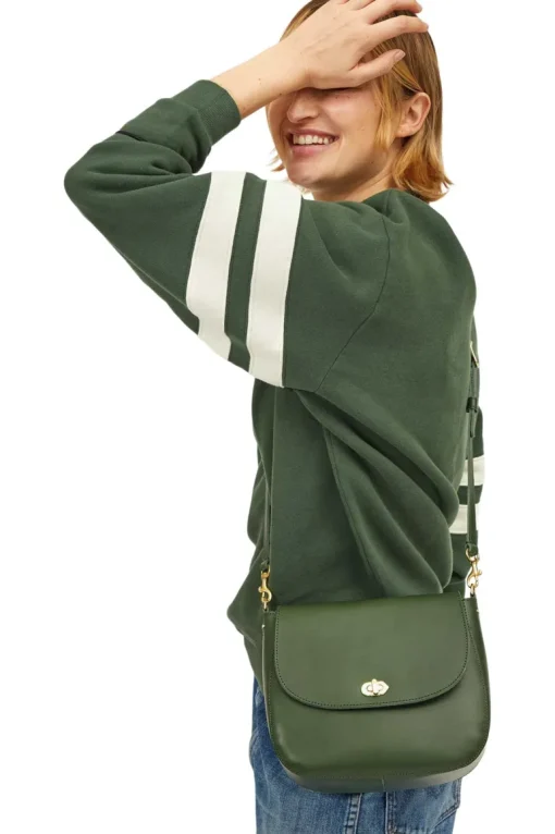 Clare V. Turnlock Louis Bag in Evergreen