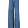 Frame Denim Drawstring Wide Leg in Ghost