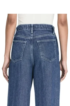 Frame Denim Drawstring Wide Leg in Ghost