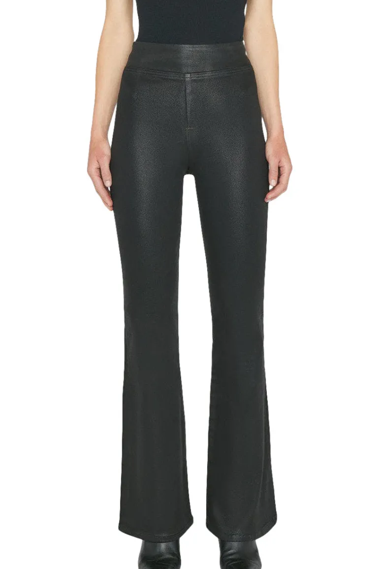 Frame Denim Jetset Flare in Noir Coated