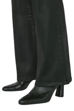 Frame Denim Jetset Flare in Noir Coated