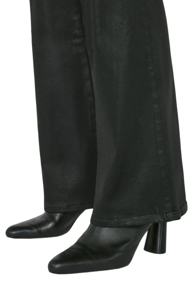 Frame Denim Jetset Flare in Noir Coated