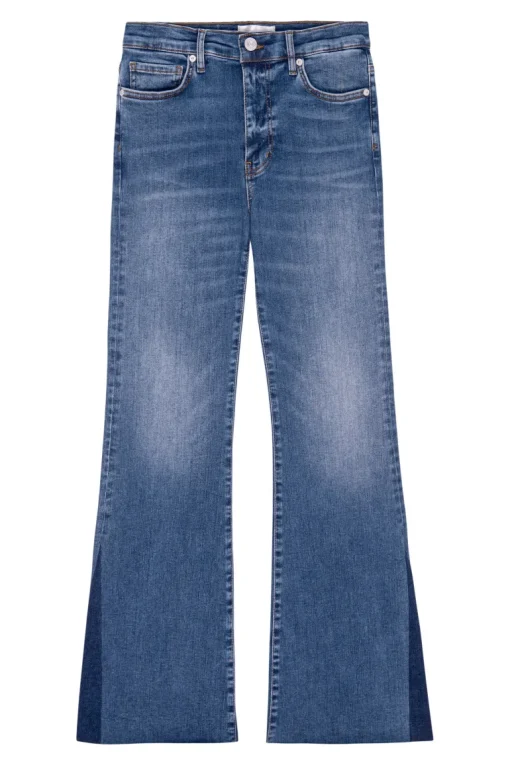 Frame Denim Le Easy Flare Outseam Insert in Mermaid