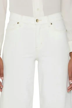 Frame Denim Le Palazzo Crop Raw After in Au Natural Clean Raw After