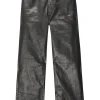 Frame Denim Le Sleek Straight in Gunmetal Chrome