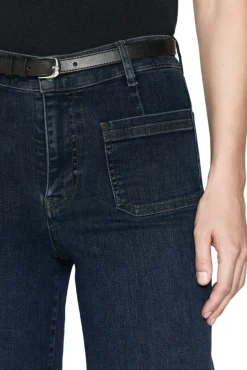 Frame Denim Le Slim Palazzo Bardot Pocket in Cursive