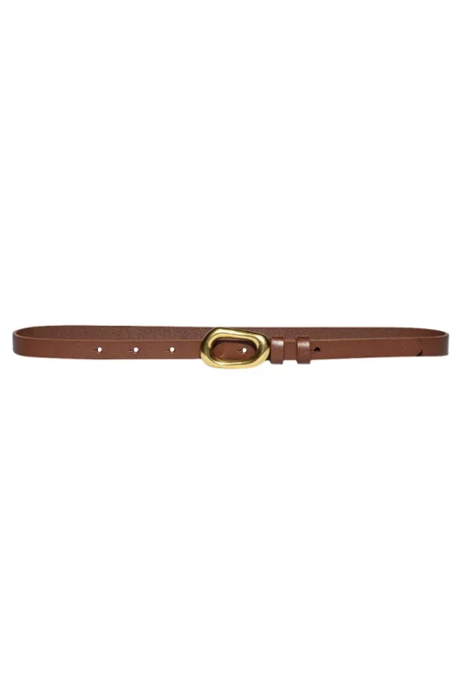 Frame Denim Petite Organic Shape Belt in Tobacco