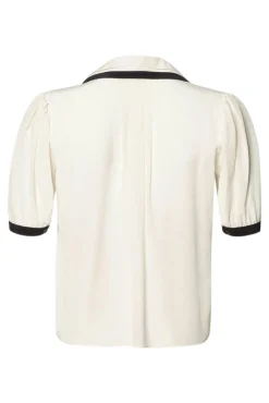 Frame Denim Sailor Blouse in Cream Multi