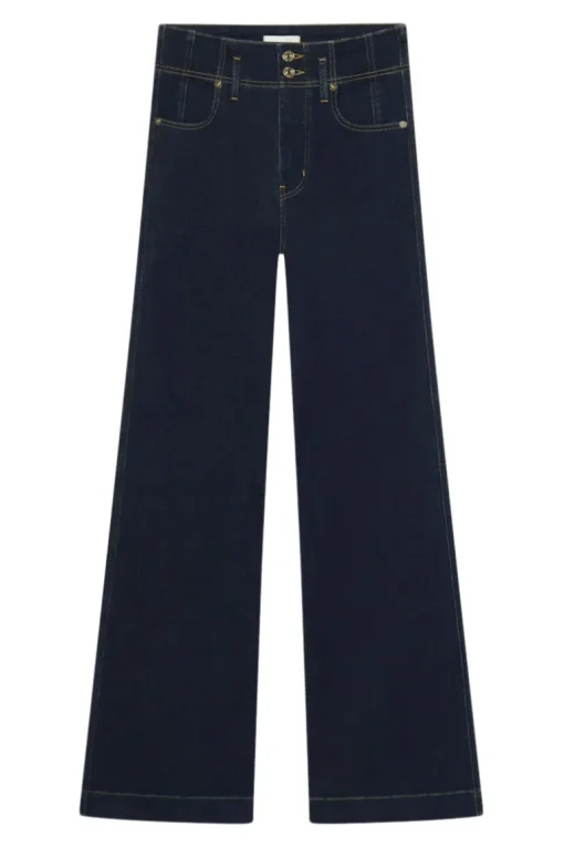 Frame Denim The Seamed Wide Trouser in Rinse