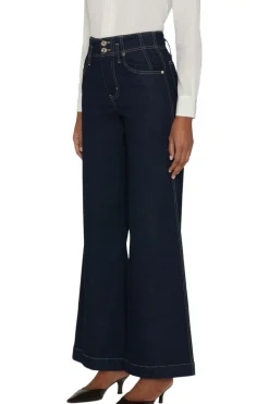 Frame Denim The Seamed Wide Trouser in Rinse