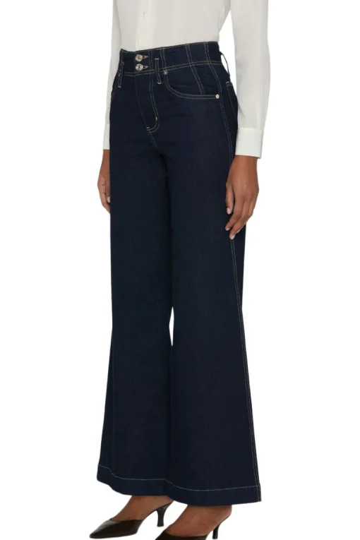 Frame Denim The Seamed Wide Trouser in Rinse
