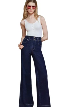 Frame Denim The Seamed Wide Trouser in Rinse