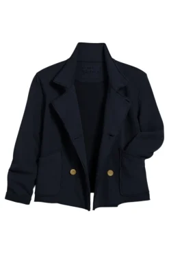 Frank & Eileen Cropped Sweatshirt Peacoat in British Navy