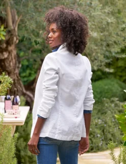 Frank & Eileen Dublin Blazer in White Linen