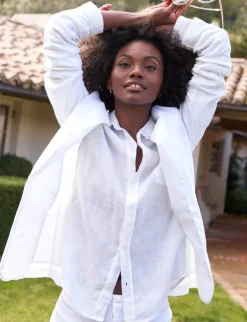 Frank & Eileen Dublin Blazer in White Linen