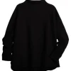 Frank & Eileen Effie Funnel Neck Capelet in Black