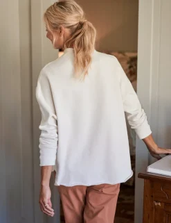 Frank & Eileen Effie Funnel Neck Capelet in Vintage White