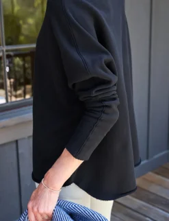 Frank & Eileen Effie Funnel Neck Capelet in Black