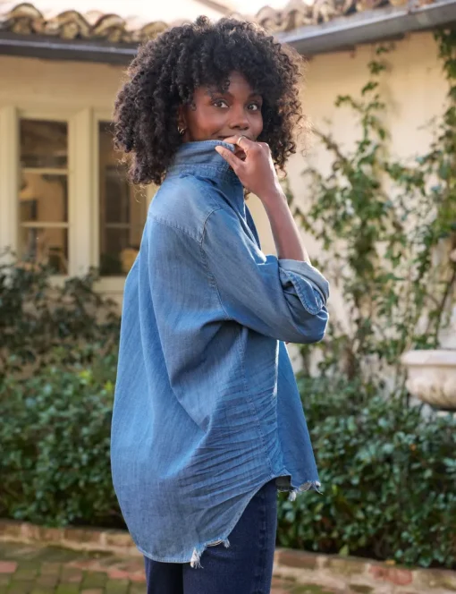 Frank & Eileen Eileen Long Sleeve Shirt in Vintage Stonewashed Indigo