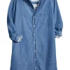 Frank & Eileen Mary Classic Shirtdress in Vintage Stonewashed Indigo