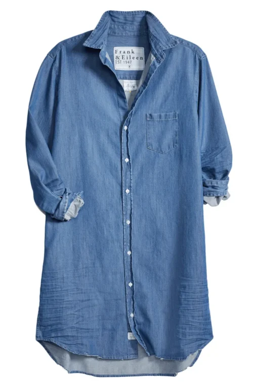 Frank & Eileen Mary Classic Shirtdress in Vintage Stonewashed Indigo