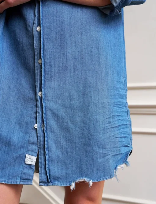 Frank & Eileen Mary Classic Shirtdress in Vintage Stonewashed Indigo