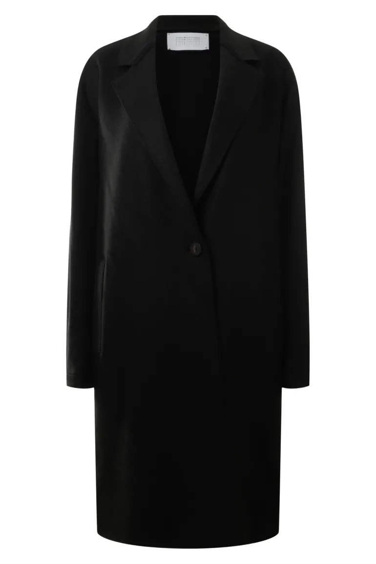 Harris Wharf London Oversized Cashmere Blend Overcoat in Black
