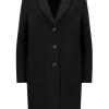 Harris Wharf London Wool Overcoat in Black
