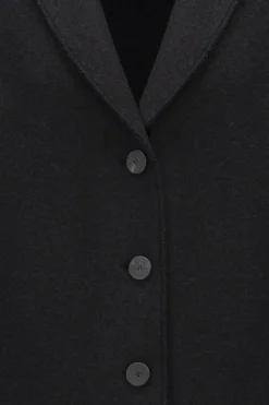 Harris Wharf London Wool Overcoat in Black