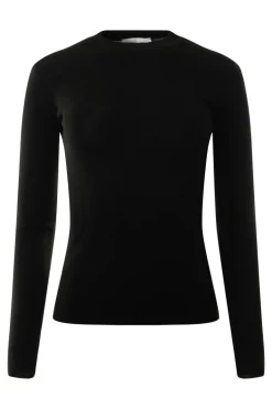 Kujten Bibiko Fitted Cashmere Crewneck in Noir