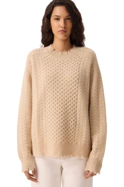 Kujten Ita Cable Crewneck in Organic