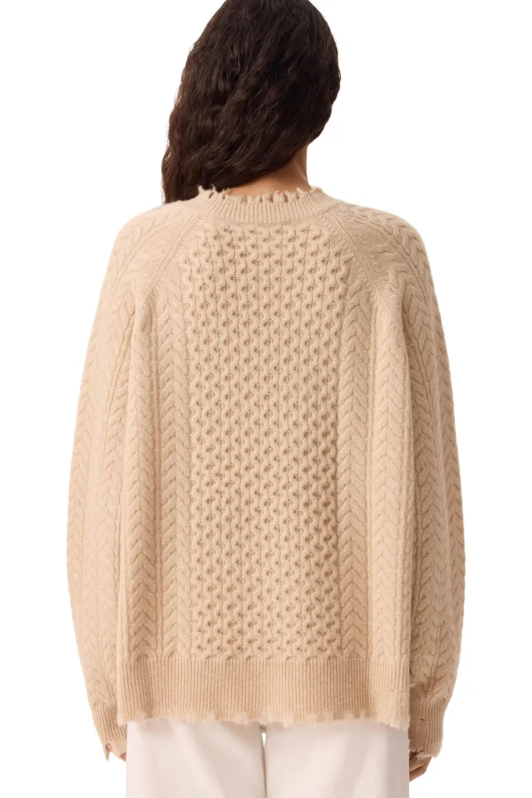 Kujten Ita Cable Crewneck in Organic