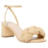 Loeffler Randall Avril Mid Heel Sandal in Natural